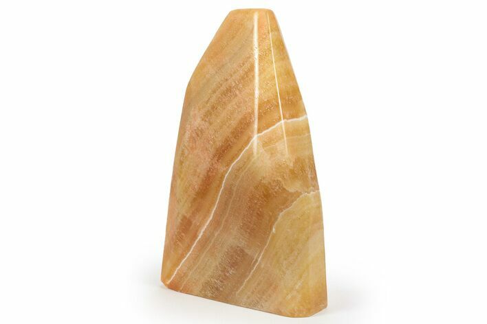 Free-Standing, Polished Orange, Honeycomb Calcite - Utah #242283